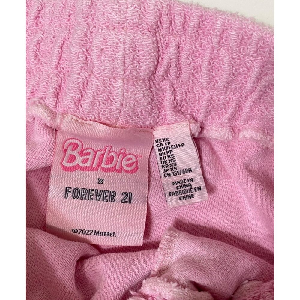 Barbie Forever 21 Pink Terry Cloth Shorts With Bead Detail XS - Picture 5 of 6